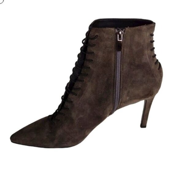 Kendall & Kylie Women’s Ankle Boot Pointed Toe Stiletto Heels‎ Grey Suede Witchy - Picture 2 of 12